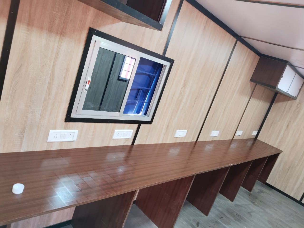 Container home in mountain setting